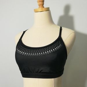 VICTORIA SECRET Black White Perforated Strappy Bra